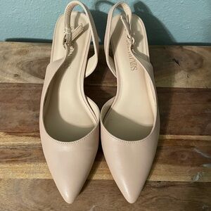 Dream Pairs Beige Slingback Heels